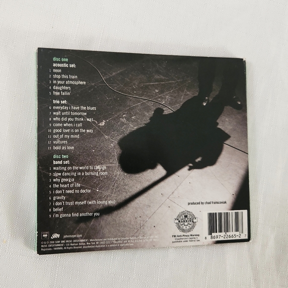 John Mayer Double CD Where the Light Is Live in Los Angeles Digipack Rare Rock - Picture 3 of 10